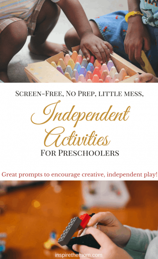 20 Screen-Free, Independent Activities for Preschoolers