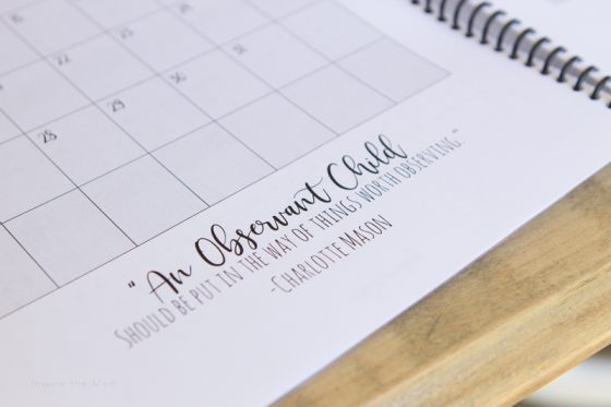 Free Charlotte Mason Homeschool Planner - Printable