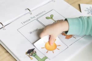 Preschool Learning Folder seasons page