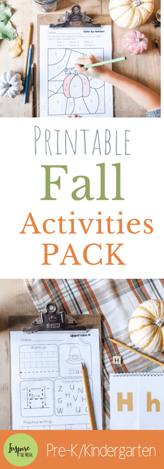 Huge Fall Activities Pack for Pre-k and Kindergarten