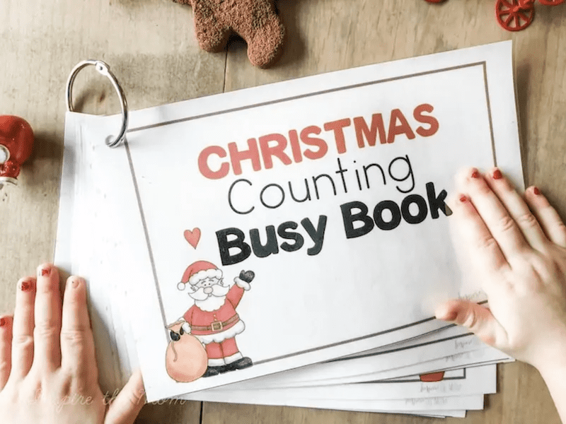 Christmas counting busy book printable