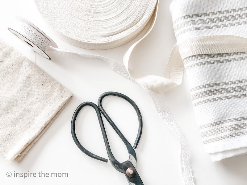 materials for diy kitchen towel apron