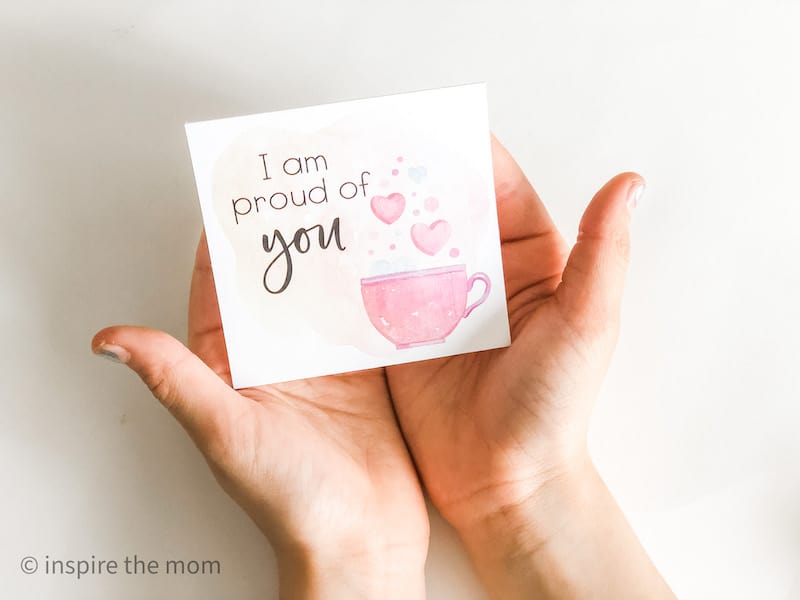 I am proud of you affirmation card