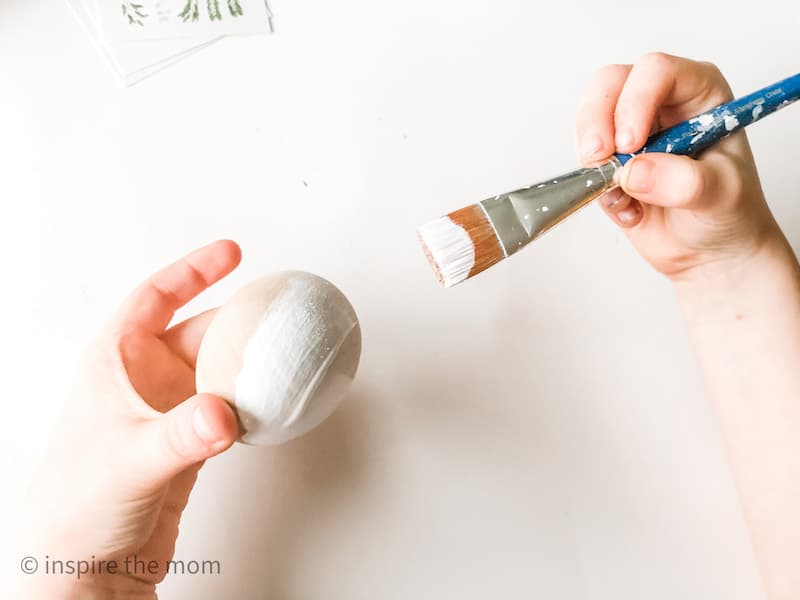 painting wooden egg