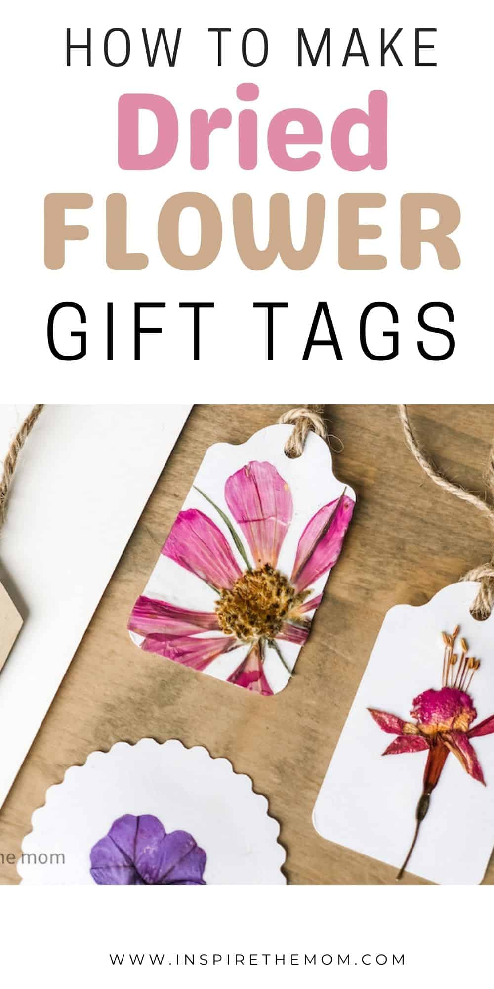 How to Make Pressed Flower Gift Tags - Inspire the Mom
