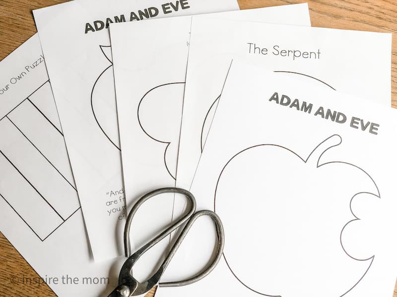 Adam and Eve craft template printables - inspire the mom