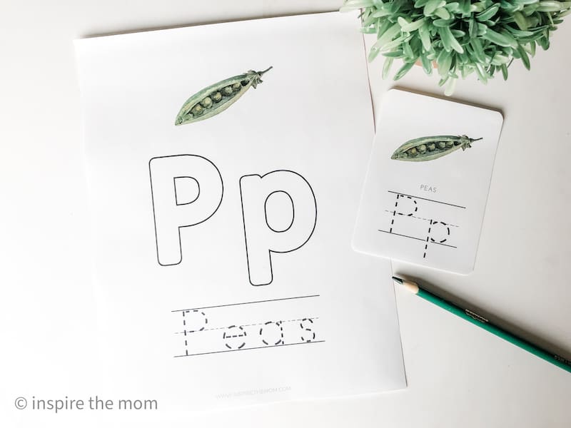 p words for kids preschool peas page - inspire the mom