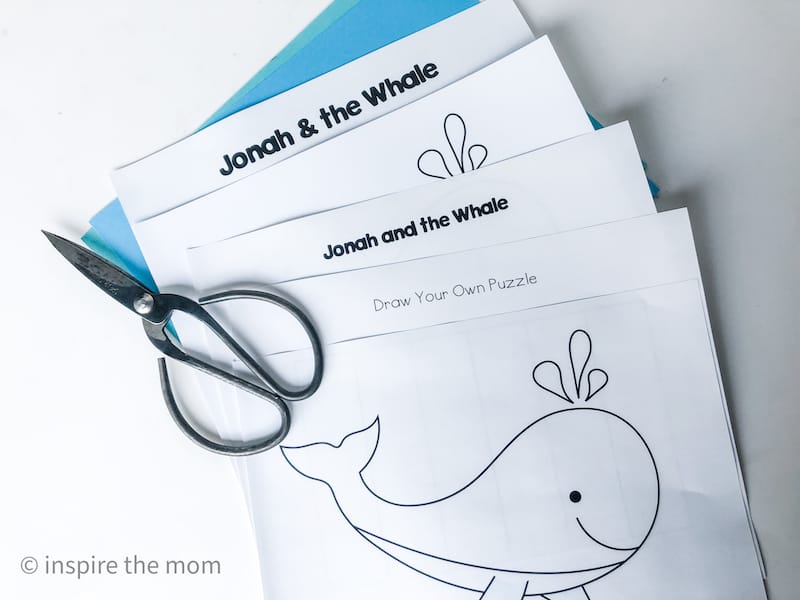 free Jonah and the whale craft template pack - inspire the mom