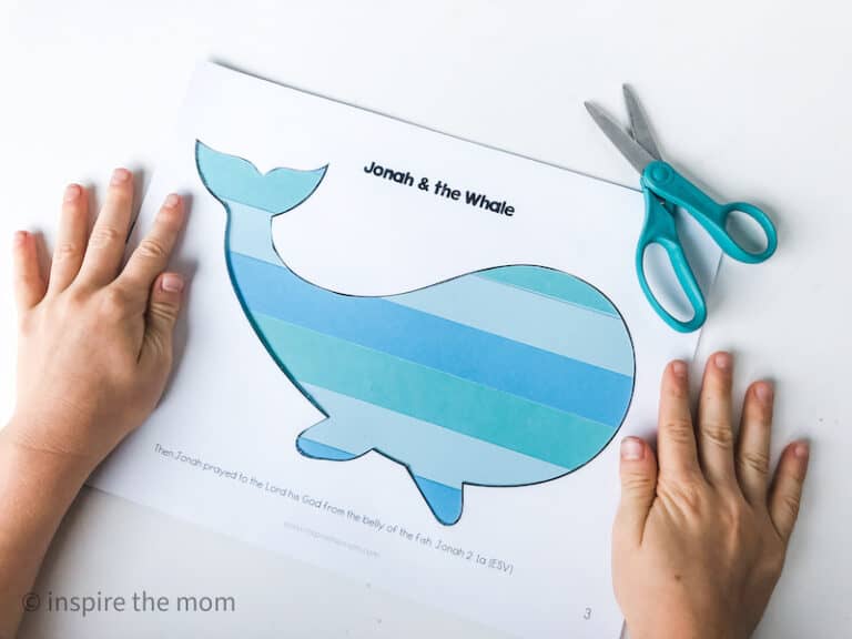 Jonah and the whale craft - silhouette whale - inspire the mom