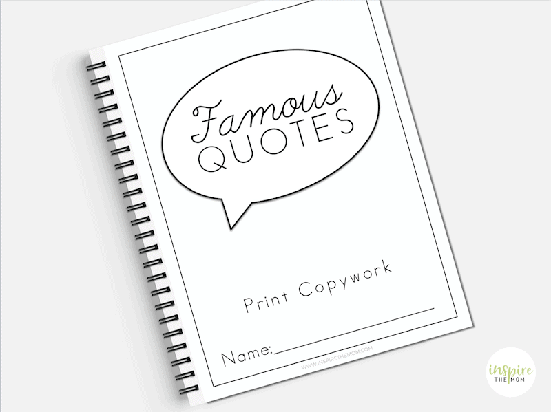free famous quotes copywork - inspire the mom