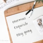 E adjectives (huge list) -www.inspirethemom