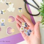 Easy DIY stickers using dried flowers and packing tape. www.inspirethemom.com