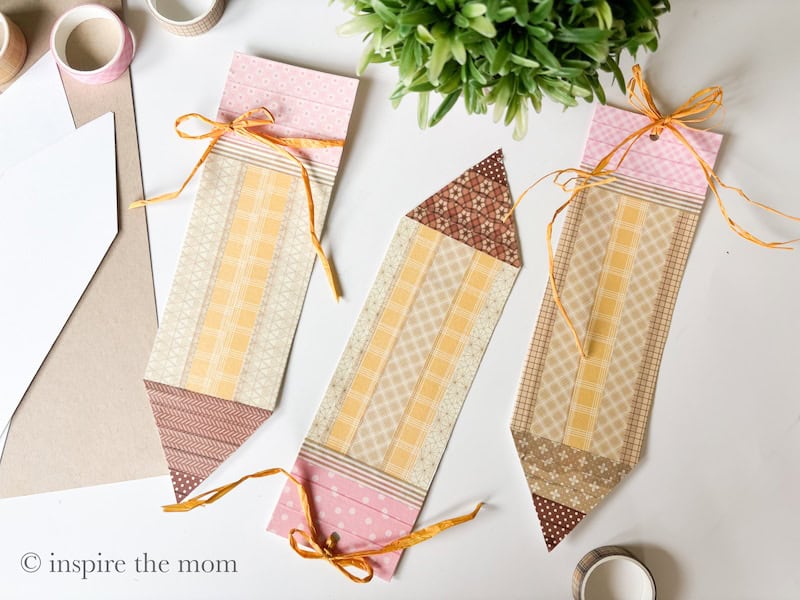 DIY Pencil Bookmark. www.inspirethemom.com