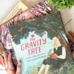 Cozy Fall Books for Kids: Picture Books to Read This Autumn. The Gravity Tree stack of books. www.inspirethemom.com