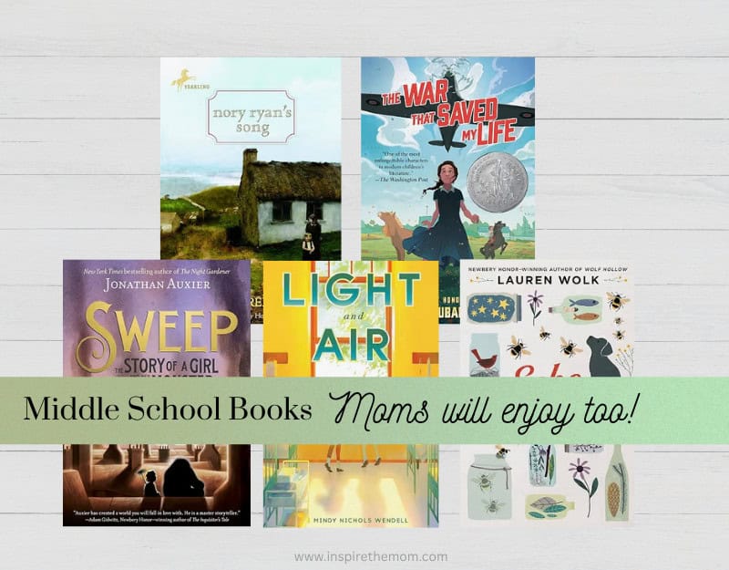 middle school books moms will enjoy too. www.inspirethemom.com